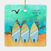 Zeeen en groeten elk kerstfeest met Rudolph Keramisch Ornament (Achterkant)