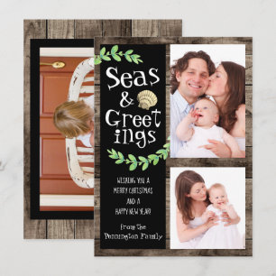 Zeeen en groeten Foto Collage Feestdagenkaart