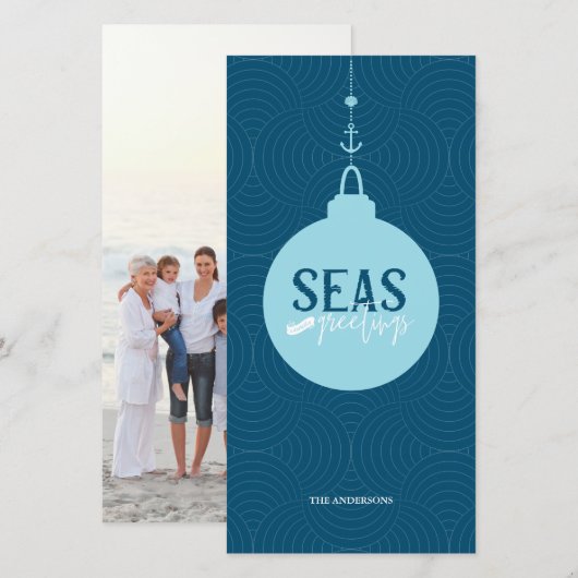 Zeeen en groeten Foto Holiday Kaart (Voorkant / Achterkant)