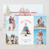 Zeeen en groeten Foto Strand Kerst Feestdagenkaart (Voorkant / Achterkant)