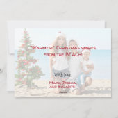 Zeeen en groeten Foto Strand Kerst Feestdagenkaart (Achterkant)