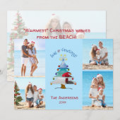 Zeeen en groeten Foto Strand Kerst Feestdagenkaart (Voorkant / Achterkant)