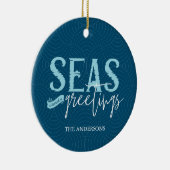 Zeeen en groeten Fotokeramische siervoorwerpen Keramisch Ornament (Rechts)