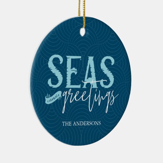 Zeeen en groeten Fotokeramische siervoorwerpen Keramisch Ornament (Rechts)