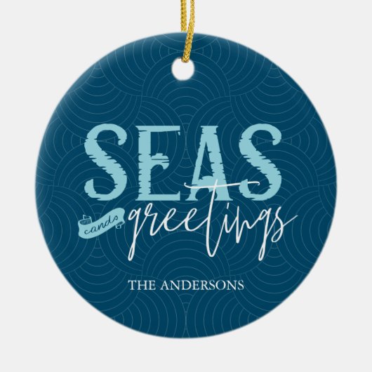 Zeeen en groeten Fotokeramische siervoorwerpen Keramisch Ornament (Voorkant)