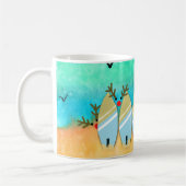 Zeeen en groeten Gepersonaliseerd Kerstfeest Koffiemok (Links)