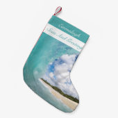 Zeeen en groeten Hawaiian Barrel Wave Kleine Kerstsok (Voorkant (Hangend))