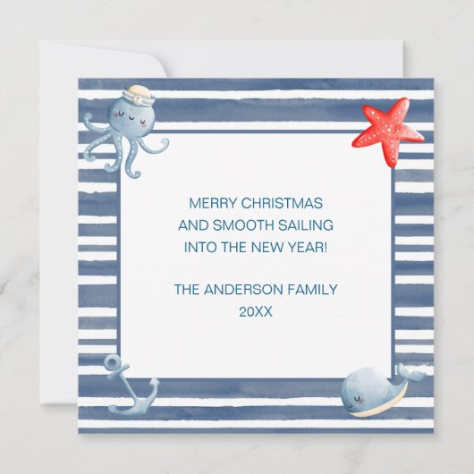 Zeeen en groeten: kerst met kerst in de Waterverf Kaart (Achterkant)