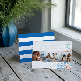 Zeeen en groeten - Kerstboom - foto's Folie Feestdagenkaart