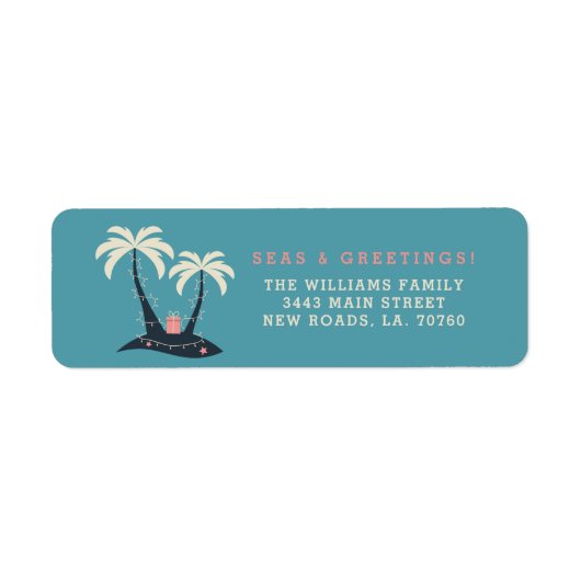 Zeeen en Groeten Kerstmis Etiket (Voorkant)