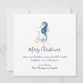 Zeeen en groeten Kerstmis Nautical Chic Photo (Achterkant)