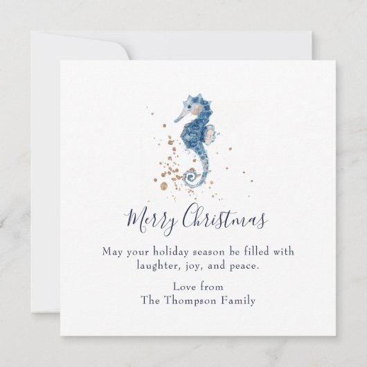 Zeeen en groeten Kerstmis Nautical Chic Photo (Achterkant)