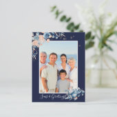 Zeeen en groeten Kerstmis Nautical Chic Photo Briefkaart (Staand voorkant)