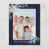 Zeeen en groeten Kerstmis Nautical Chic Photo Briefkaart (Voorkant)