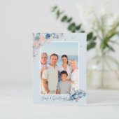 Zeeen en groeten Kerstmis Nautical Chic Photo Briefkaart (Staand voorkant)