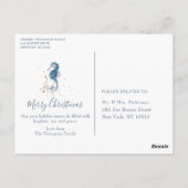 Zeeen en groeten Kerstmis Nautical Chic Photo Briefkaart (Achterkant)