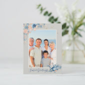 Zeeen en groeten Kerstmis Nautical Chic Photo Briefkaart (Staand voorkant)