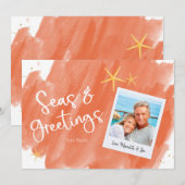 Zeeen en groeten Koraal- en Gold-Waterverf (Voorkant / Achterkant)