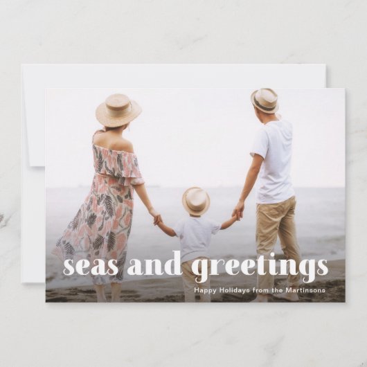 Zeeen en groeten Kustkerstfotokaart (Voorkant)