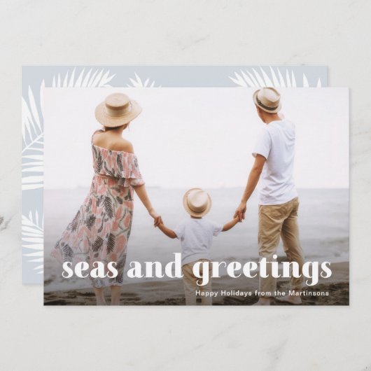 Zeeen en groeten Kustkerstfotokaart (Voorkant / Achterkant)