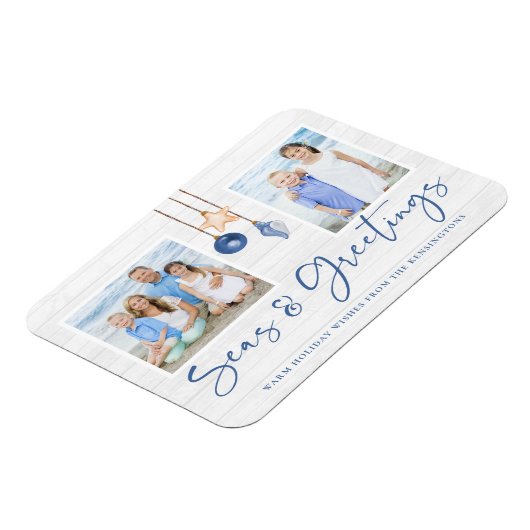 Zeeen en groeten Kusttijd Foto Magneet (Linkerzijde)