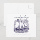 Zeeen en groeten Kustvaarten Kerstmis Kaart (Voorkant / Achterkant)