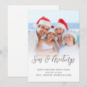 Zeeen en groeten met kerstmis feestdagenkaart (Voorkant / Achterkant)