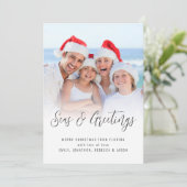 Zeeen en groeten met kerstmis feestdagenkaart (Staand voorkant)
