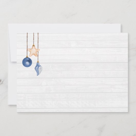 Zeeen en groeten | Nautical Holiday Foto Feestdagenkaart (Achterkant)