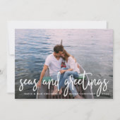 Zeeen en groeten | Nautical Holiday Photo Card Feestdagenkaart (Voorkant)