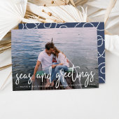Zeeen en groeten | Nautical Holiday Photo Card Feestdagenkaart