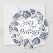 Zeeen en groeten | Nautical Seashell-fotokaart Kaart (Voorkant)