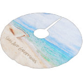 Zeeen en groeten: Nautische Vissende tas Kerstboom Rok (Gekanteld)