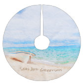 Zeeen en groeten: Nautische Vissende tas Kerstboom Rok (Voorkant)