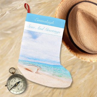 Zeeen en groeten: Nautische Vissende tas Kleine Kerstsok