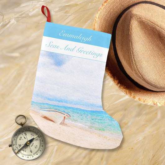 Zeeen en groeten: Nautische Vissende tas Kleine Kerstsok