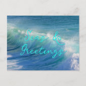 Zeeen en Groeten Ocean Waves Vakantie Briefkaart (Voorkant)