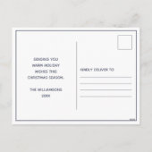 Zeeen en groeten Perzikfoto Kerstmis Feestdagenkaart (Achterkant)