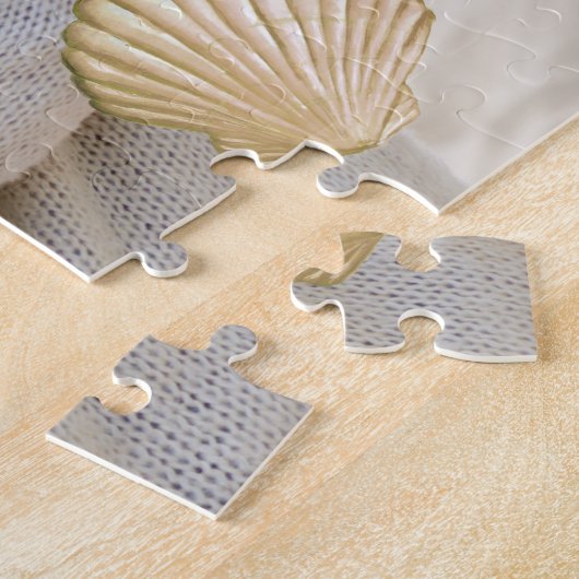 Zeeen en groeten Perzikfoto Kerstmis Legpuzzel (Zijkant)