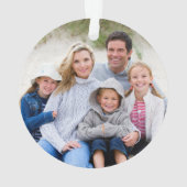 Zeeen en groeten Poinsettia Anchor PHOTO BACK Ornament (achterkant)