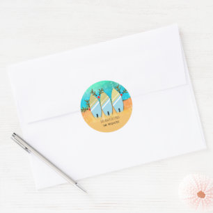 Zeeen en Groeten Rendier Coastal Ronde Sticker