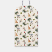 Zeeen en groeten Sand Snowman Christmas Cadeaulabel (Achterkant)