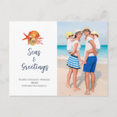 Zeeen en groeten Schrik Foto Holiday Briefkaart (Voorkant)