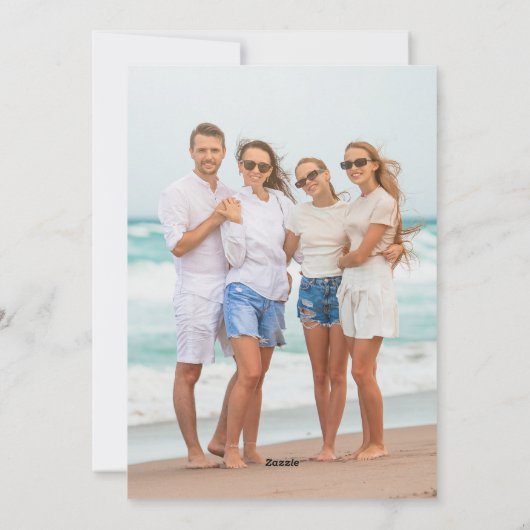 Zeeen en Groeten Seashell Ornament Feestdagenkaart (Achterkant)