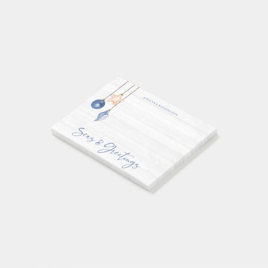 Zeeen en Groeten Seashell Ornament Kusthout Post-it® Notes (Schuin)