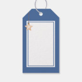 Zeeen en Groeten Seashell Ornament Wit Hout Cadeaulabel (Achterkant)