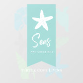Zeeen en groeten Seashell Turtle Starfish Holiday Raamsticker (Vel)