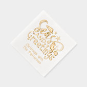 Zeeen en Groeten Strand Zomer Kerst Custom Folie Servetten (Rechts)