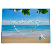 Zeeen en groeten Strandkerst Groot Cadeauzakje (Voorkant)