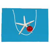 Zeeen en groeten Strandkerst Groot Cadeauzakje (Achterkant)